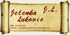 Jelenka Luković vizit kartica